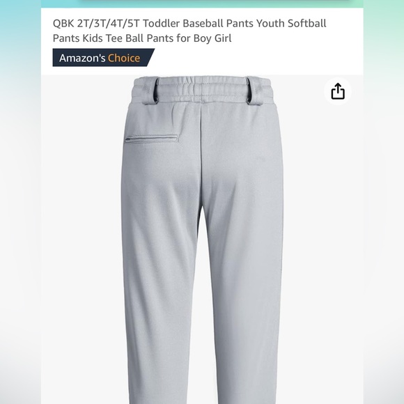 Toddler Baseball Pants - Picture 2 of 6
